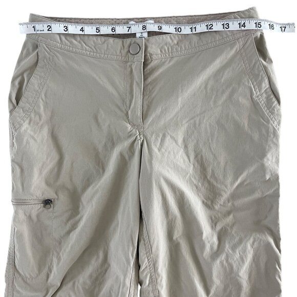 LL Bean Womens Water-Repellent Comfort Trail Pants‎ Straight-Leg Crop Ash Tan 6 - Picture 4 of 12
